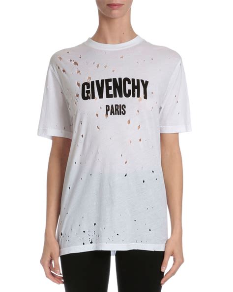 givenchy distressed t shirt.